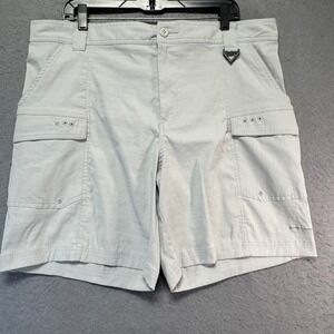 Columbia‎ PFG Mens Shorts Gray 40x10 Omni Shield Quick Dry Cargo Fishing Sz 42